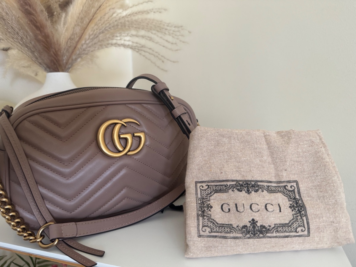 Gucci Marmont camera bag porcelain pink