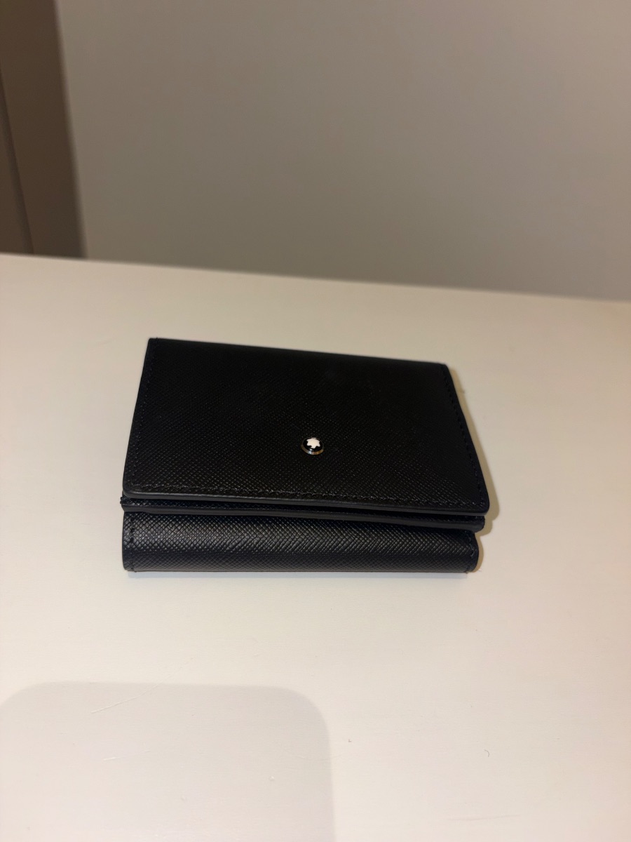 Montblanc Men Wallet Black Leather