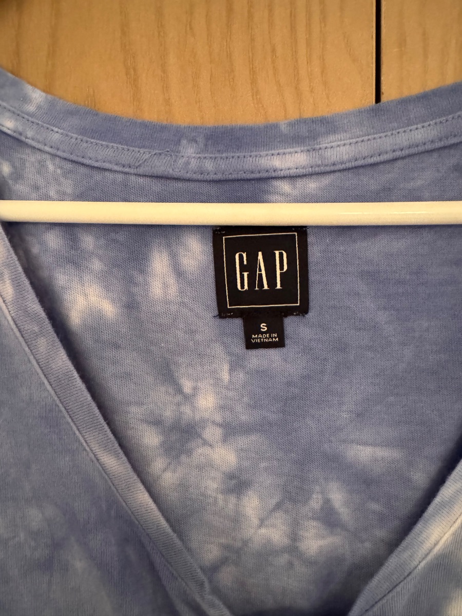 GAP blue tie-dye sleeveless romper photo 3