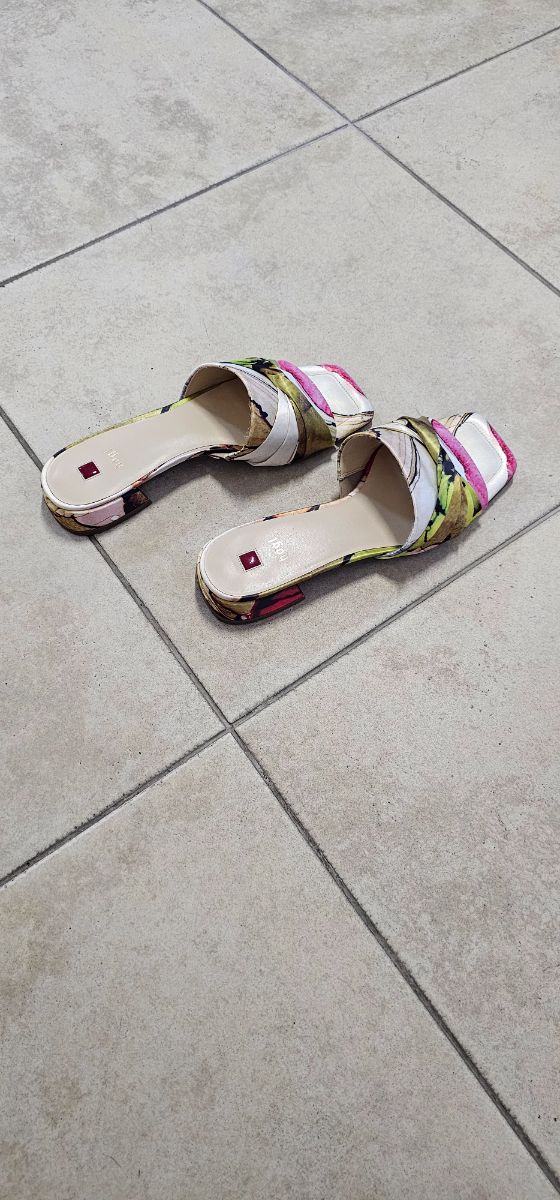 Högl "Verona" satin mule slides