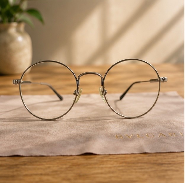 Bvlgari Round Metal Prescription Glasses with Case photo 2