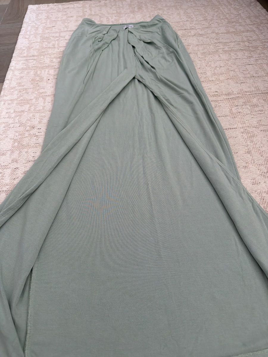 Oh Polly Light green lime color, long skirt for the beach photo 3