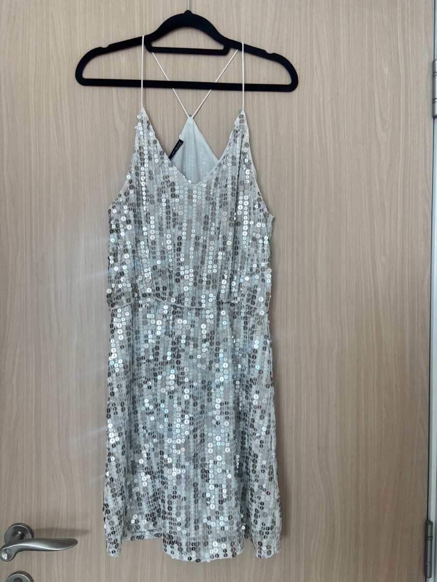 Zara Sequin cami mini dress