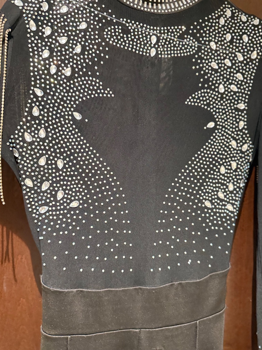 Black jumpsuit with embellishments M photo 3