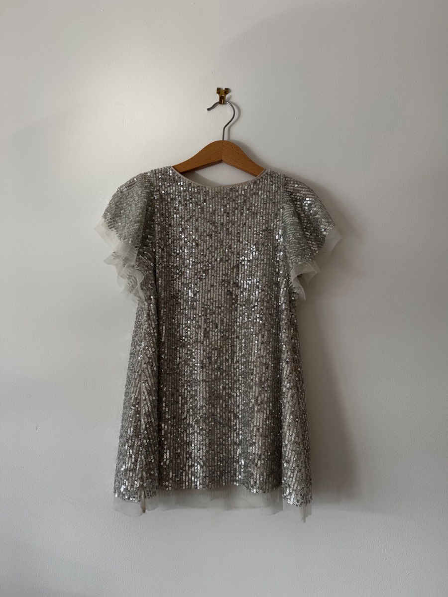 Next Silver Sequin Occasion Dress