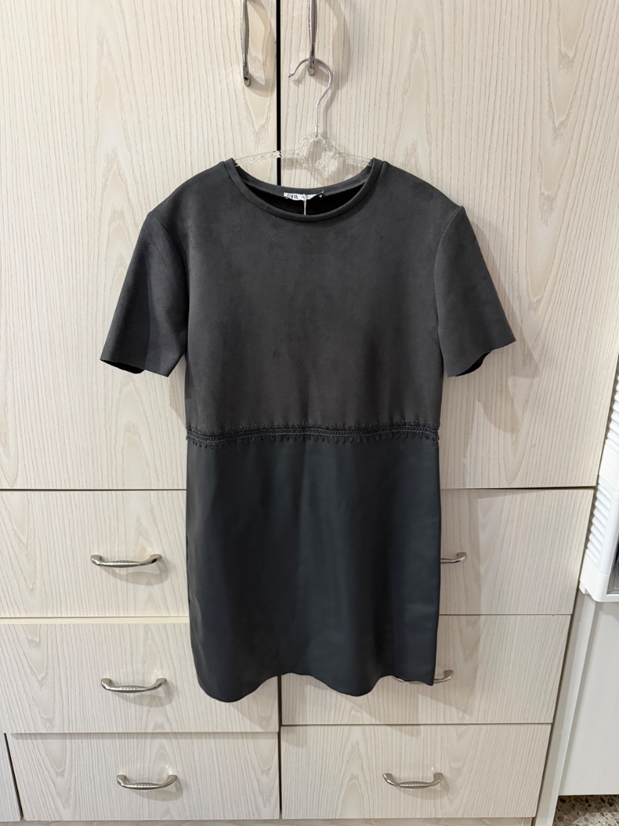 Zara Suede Panel Dress