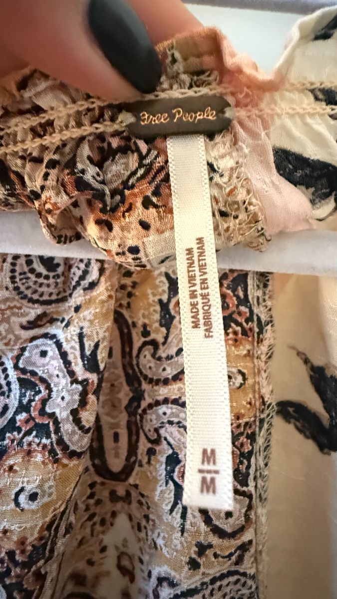 Free People Paisley Shirt blouse Medium photo 3