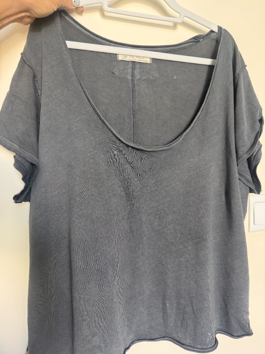 We The Free Oversized Grey Tshirt Medium
