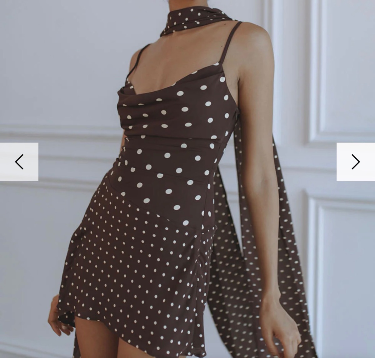 Chic le Frique brown polka mini dress photo 3