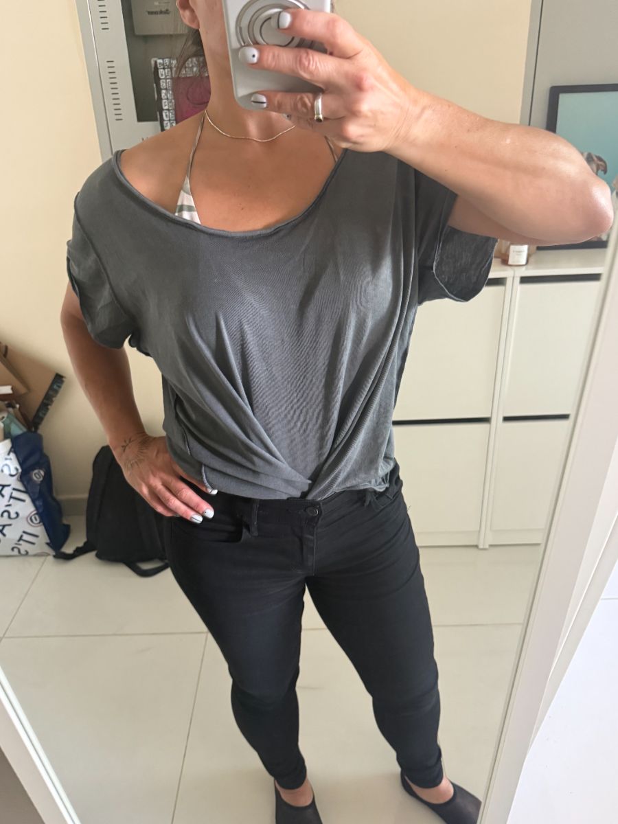 We The Free Oversized Grey Tshirt Medium photo 3