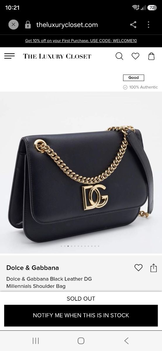 Dolce & Gabbana olce & Gabbana Dg Millennials Bag In Nappa Color Black B photo 3