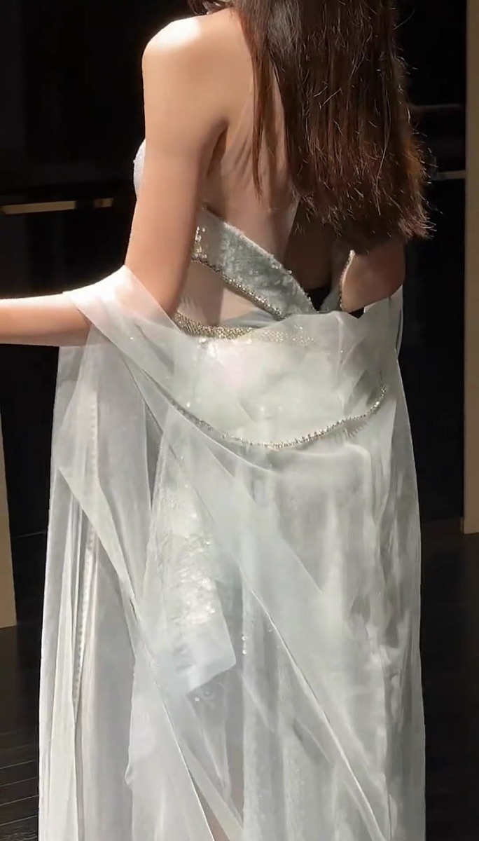 Brand New Lake Blue Tiffany color sparkles dress photo 3