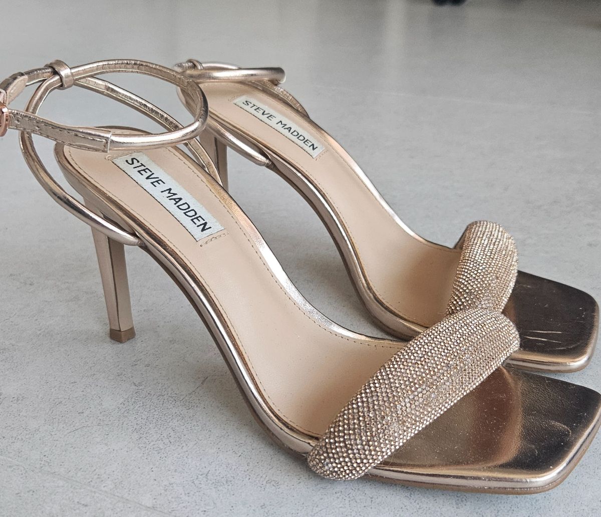 Steve Madden Sparkle Rose Gold Heels