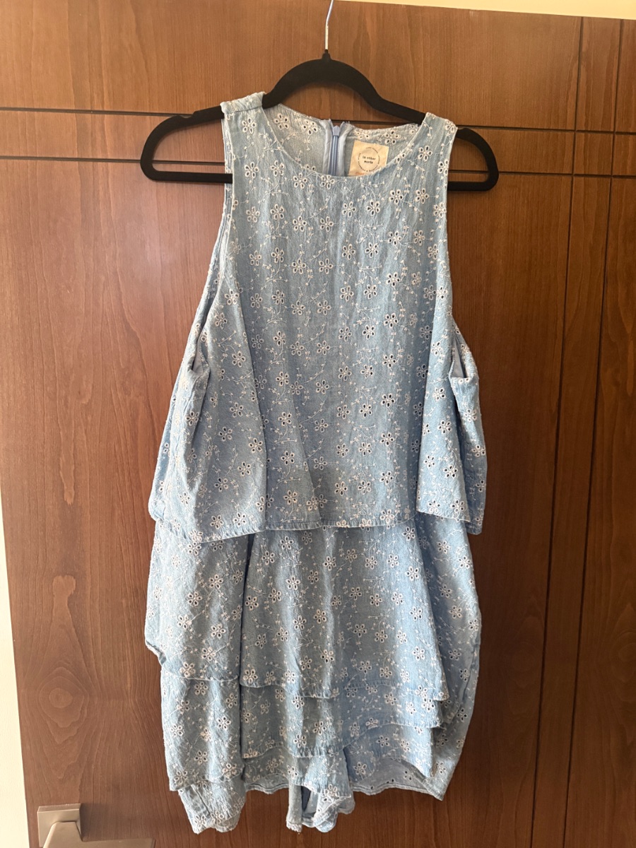River Island Denim Playsuit