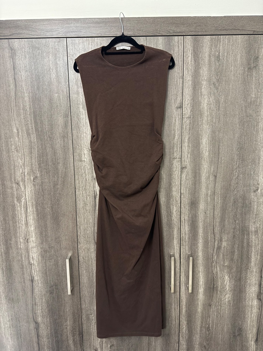 Zara brown midi dress