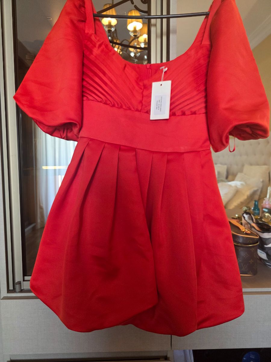 Yaura red mini dress