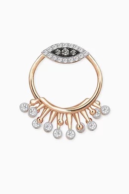 Kismet By Milka Eye Eternal Single Earring in 18kt Gold