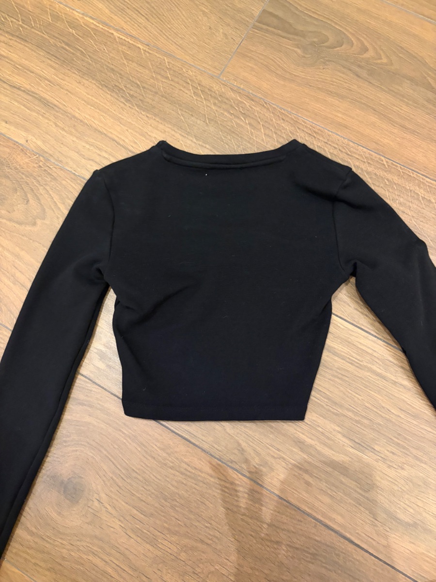 Zara cropped long sleeve shirt. photo 2