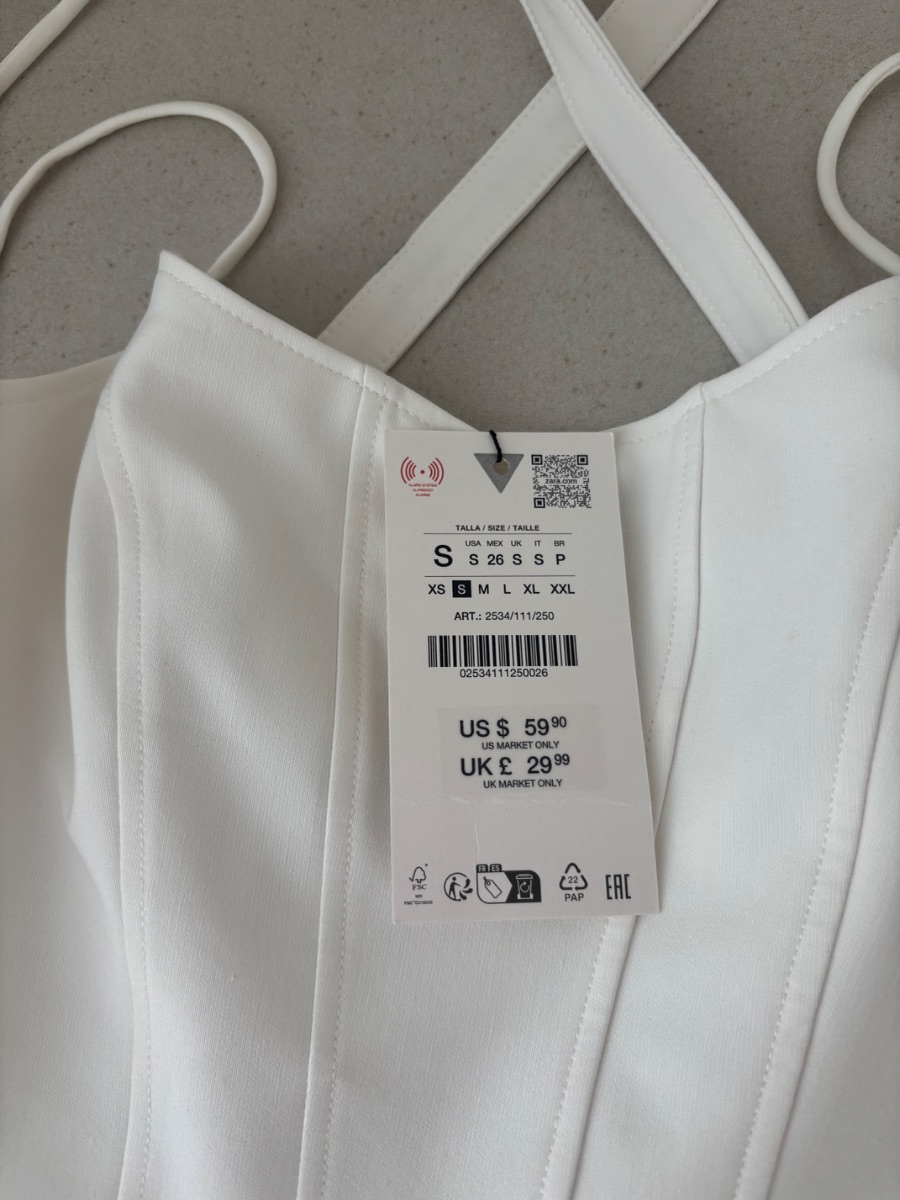 Zara White dress photo 3
