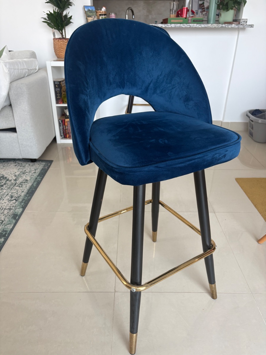 Two Blue bar stools photo 2
