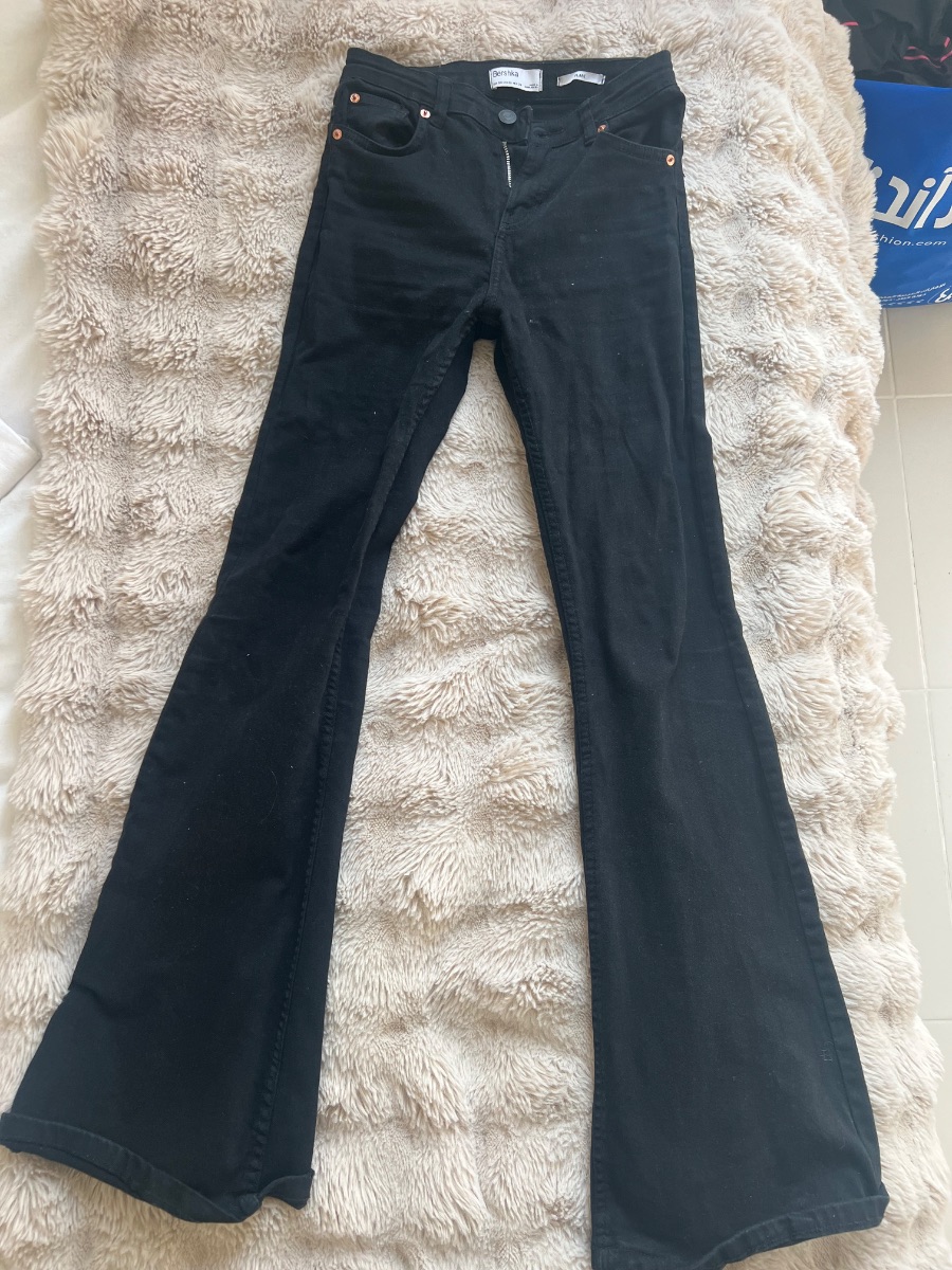 Bershka Black Flared Jeans