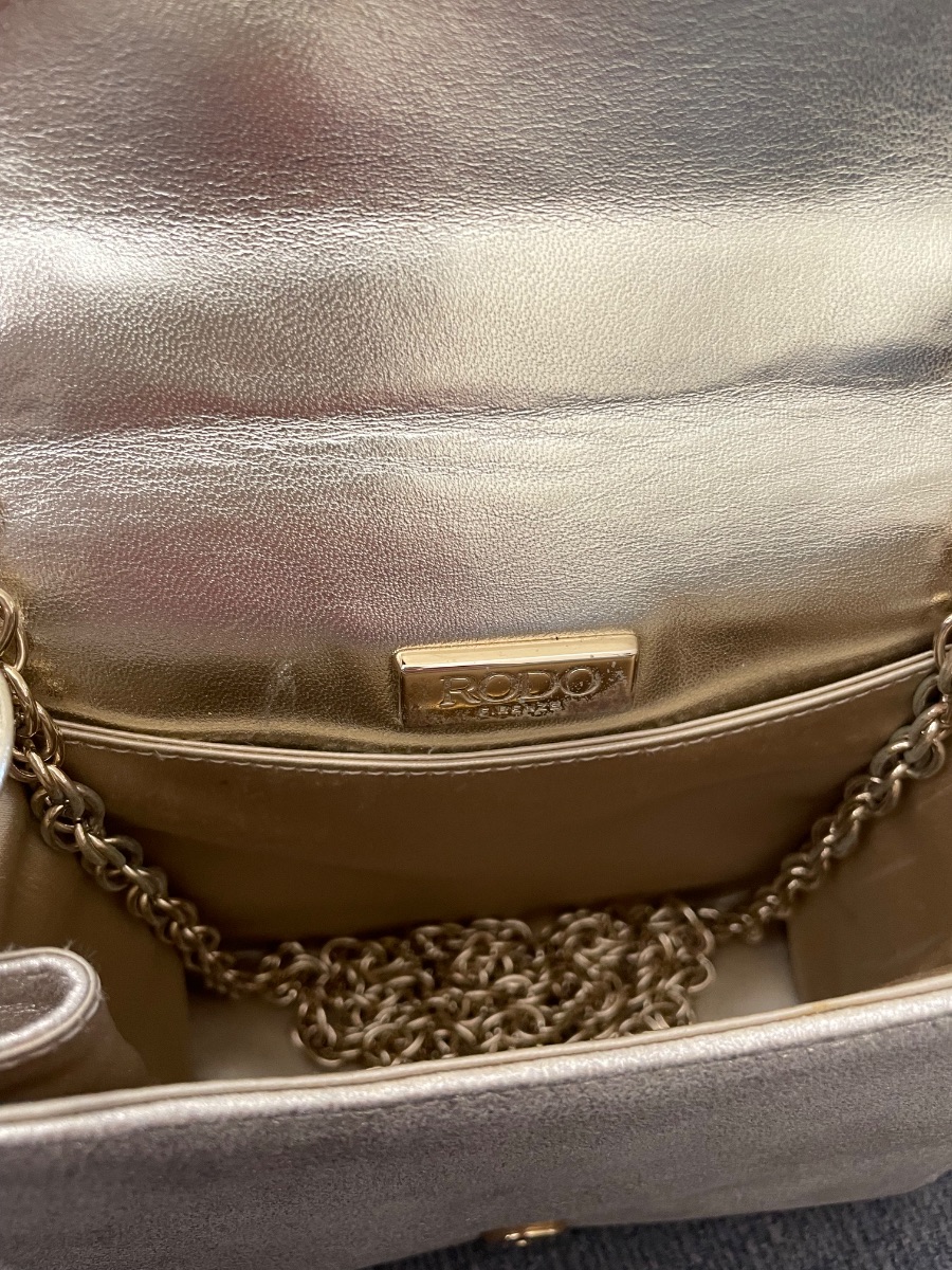 Rodo Swarovski gold bag photo 2