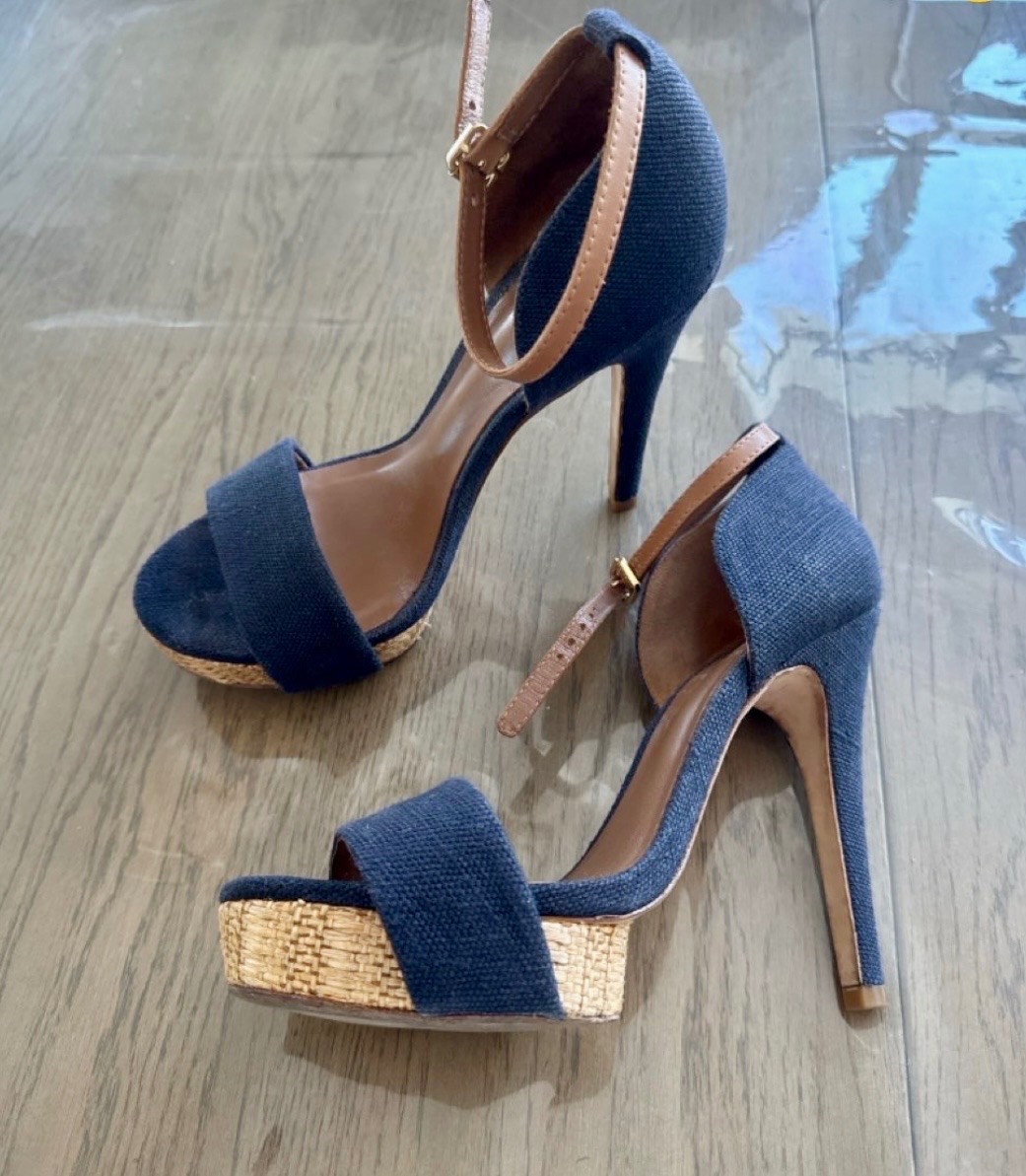 Tory Burch Denim and cork Sandals - size 37