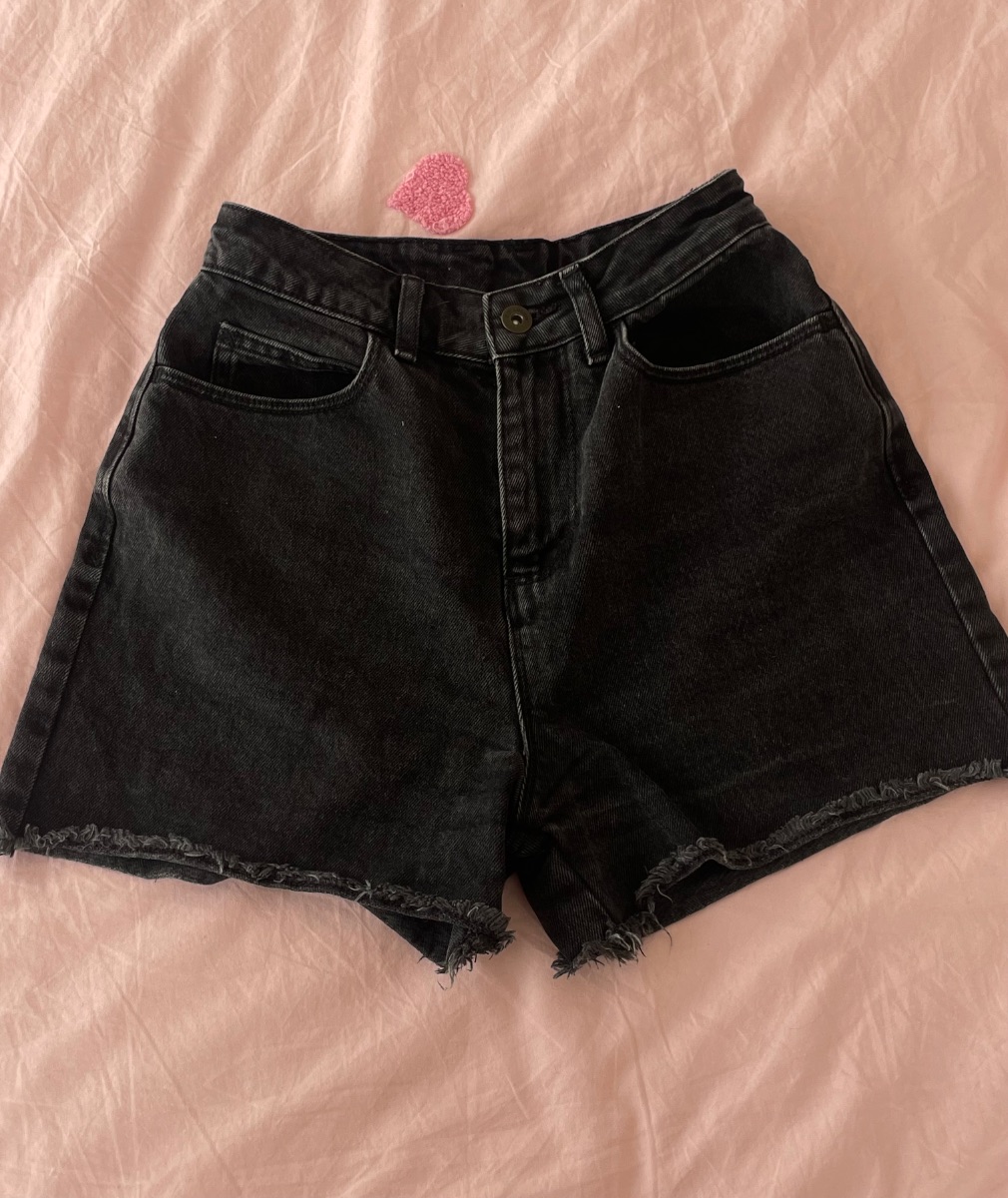ASOS Collusion black denim short