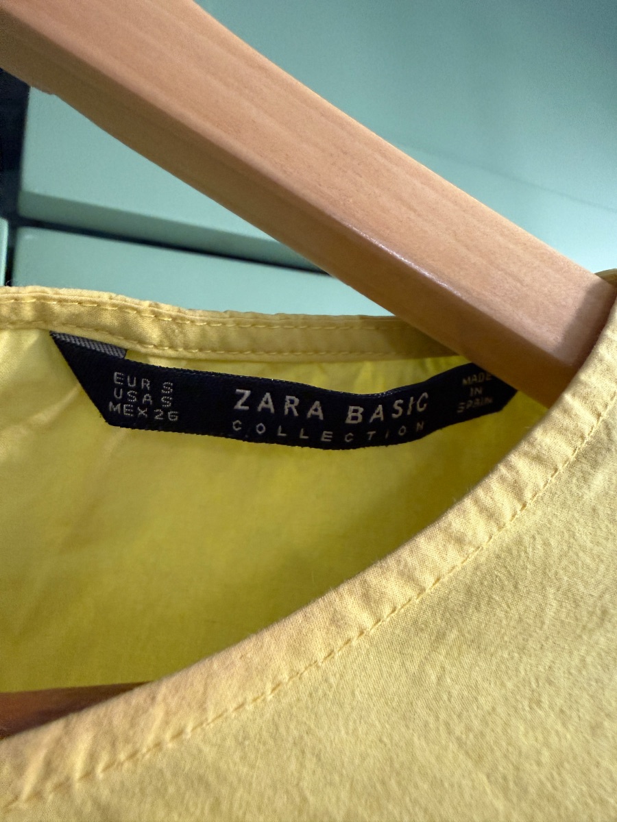Zara yellow pillow sleeve top - small photo 2