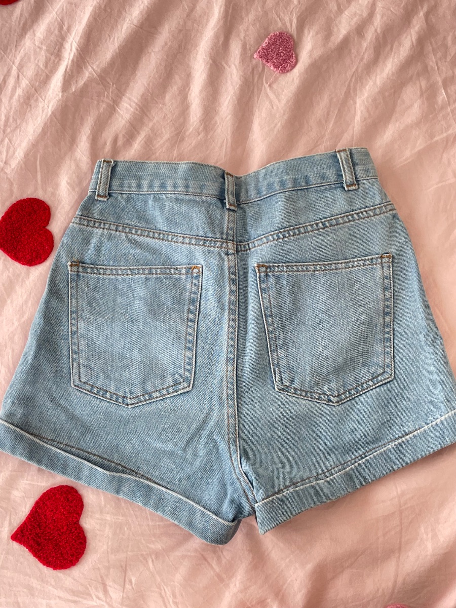 Topshop high waist denim shorts photo 3