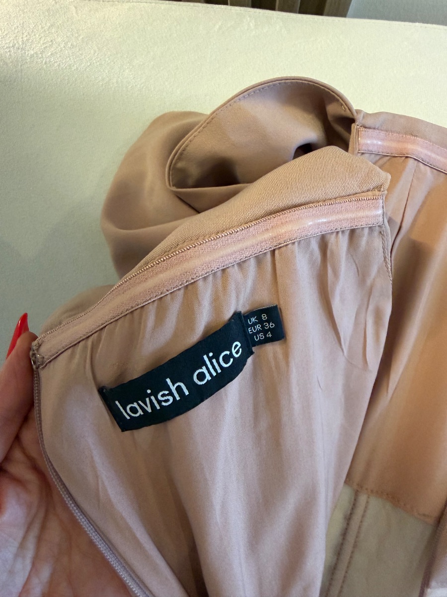 Lavish Alice Sheer Corset Bardot Dress