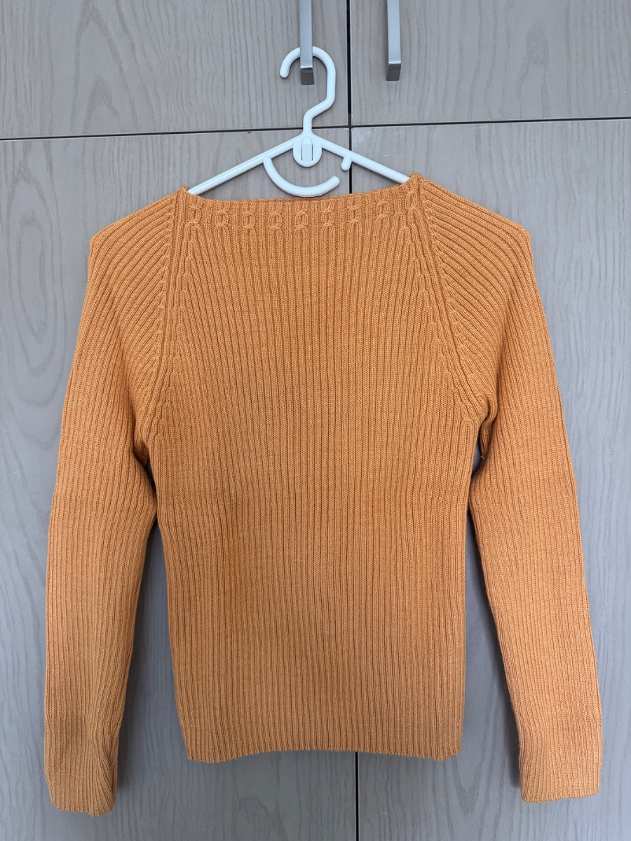 Donnell camel ribbed knit sweater