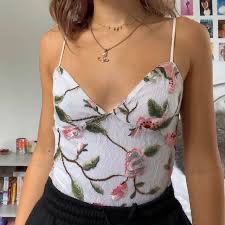 Topshop Floral bodysuit
