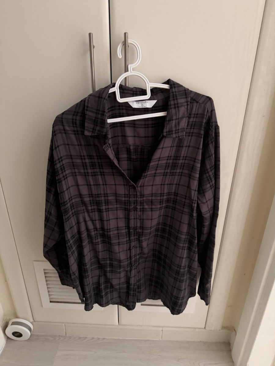 Primark Black and grey checked shirt