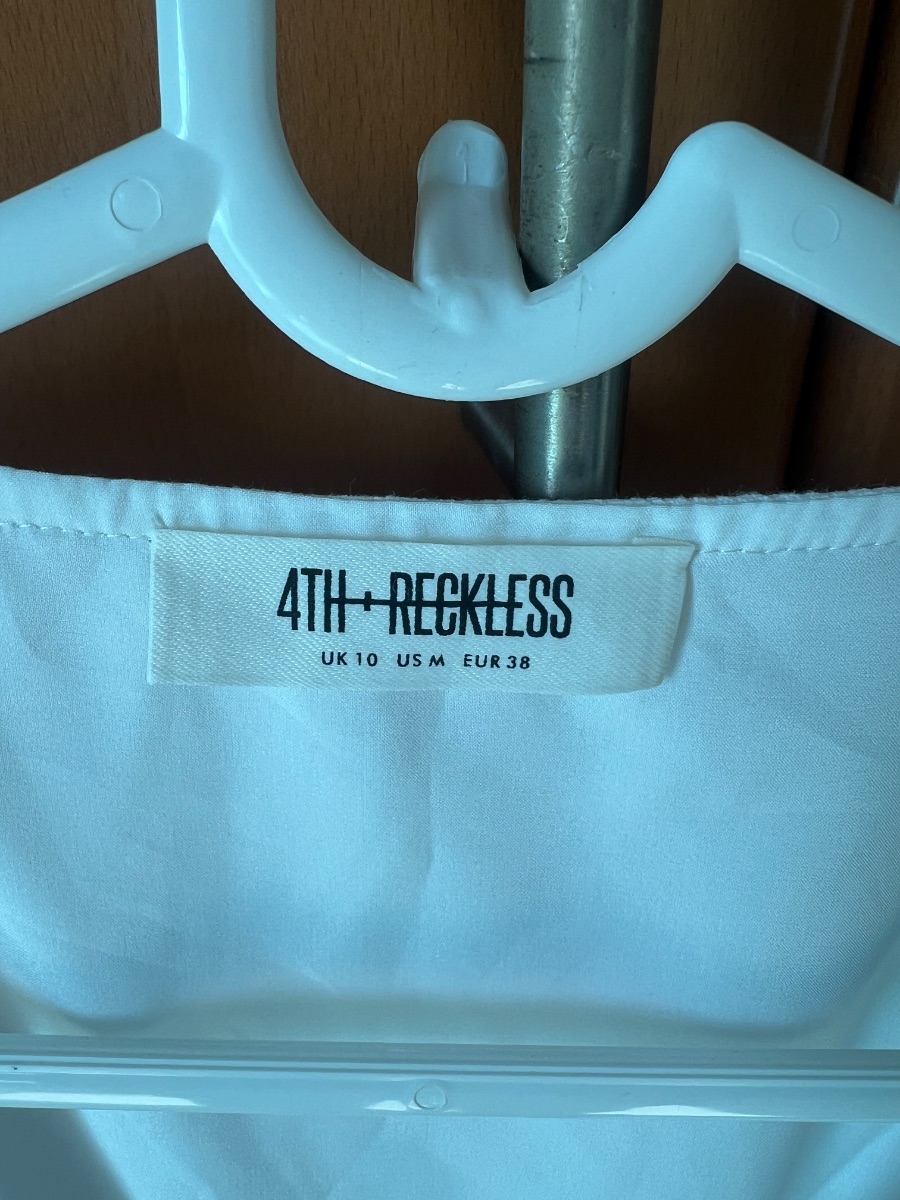 4th & Reckless White Tie Front Top photo 2