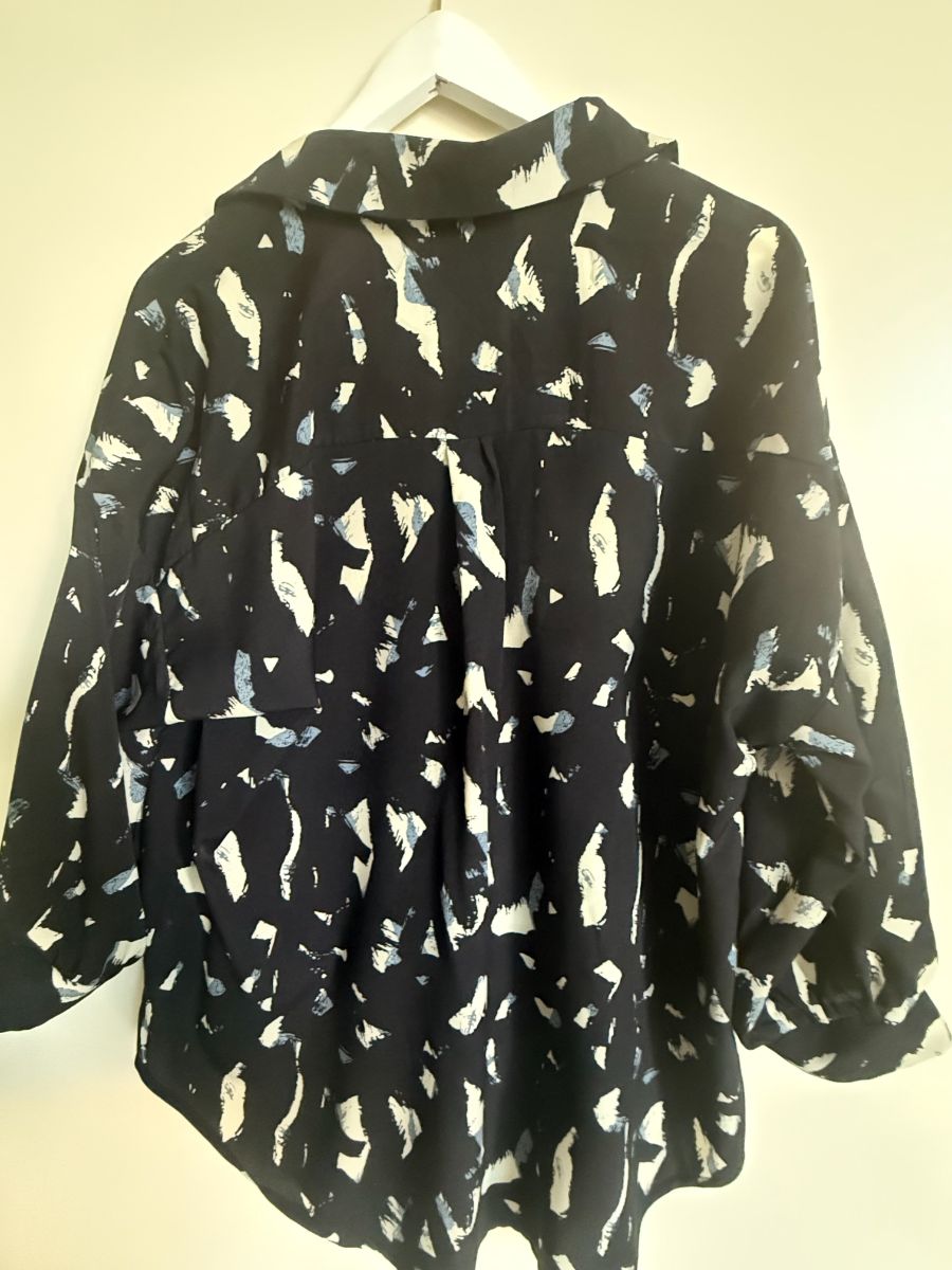 AX Paris Black Patterned Blouse UK12 photo 2