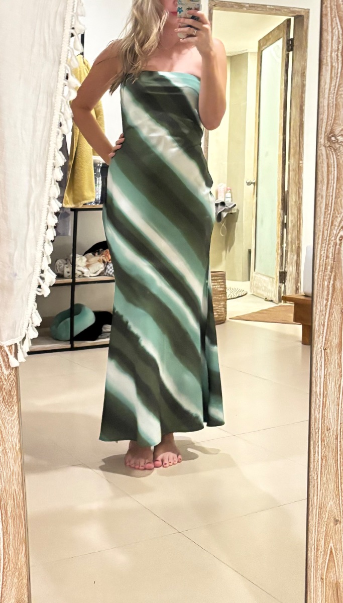 Ginger Green striped dress photo 2