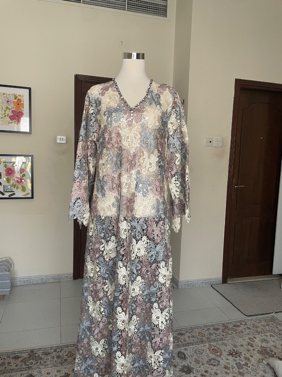 Handmade Designed and tailored in Dubai Maxi dress