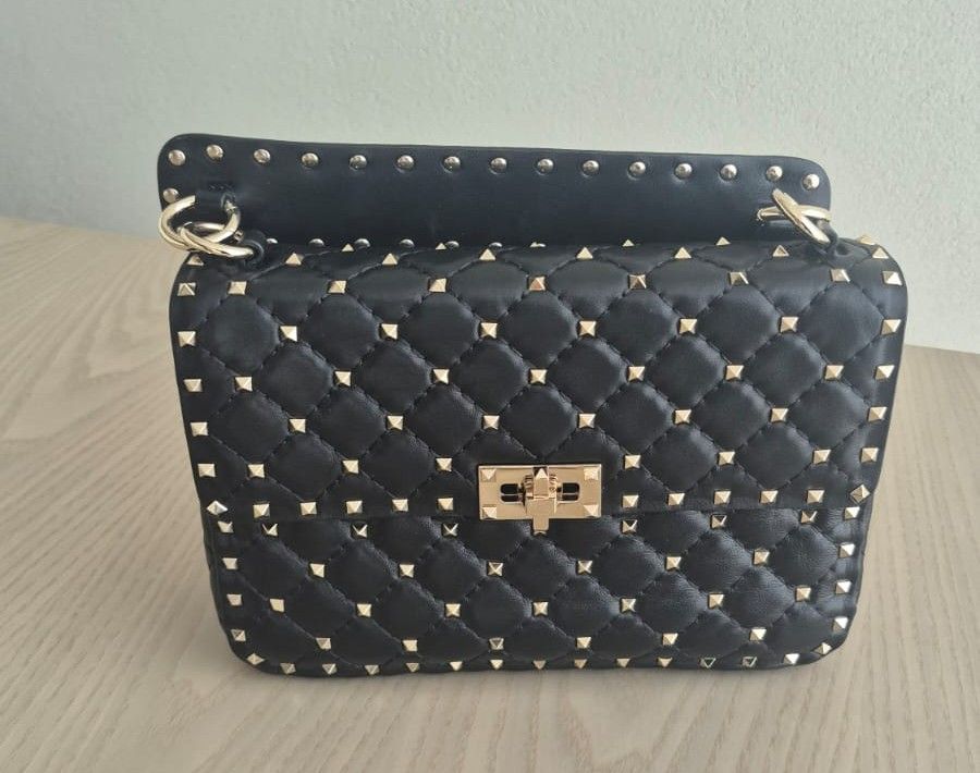 Valentino Rockstud Spike Shoulder Bag Black photo 2
