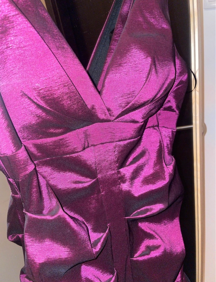 Boutique Elegant Metallic Magenta Evening Dress photo 3