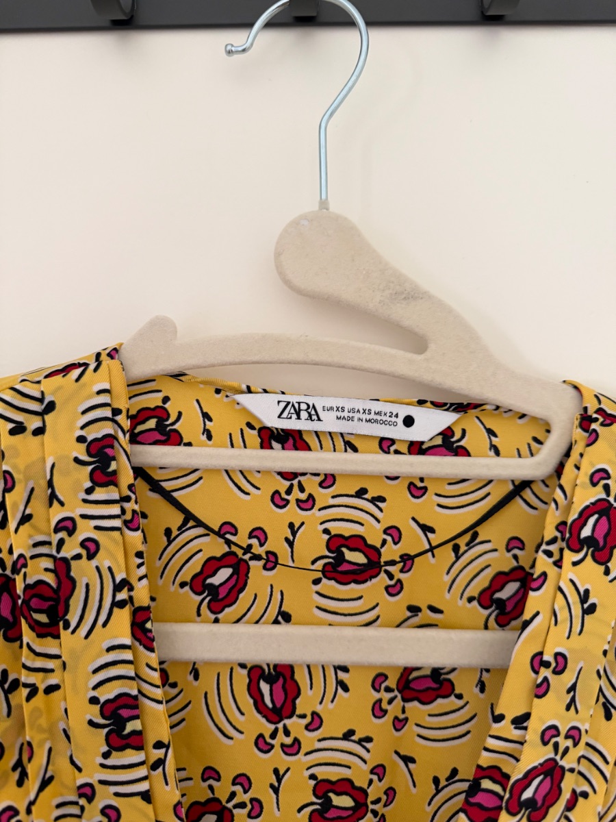 Zara Printed Yellow Maxi Dress photo 3
