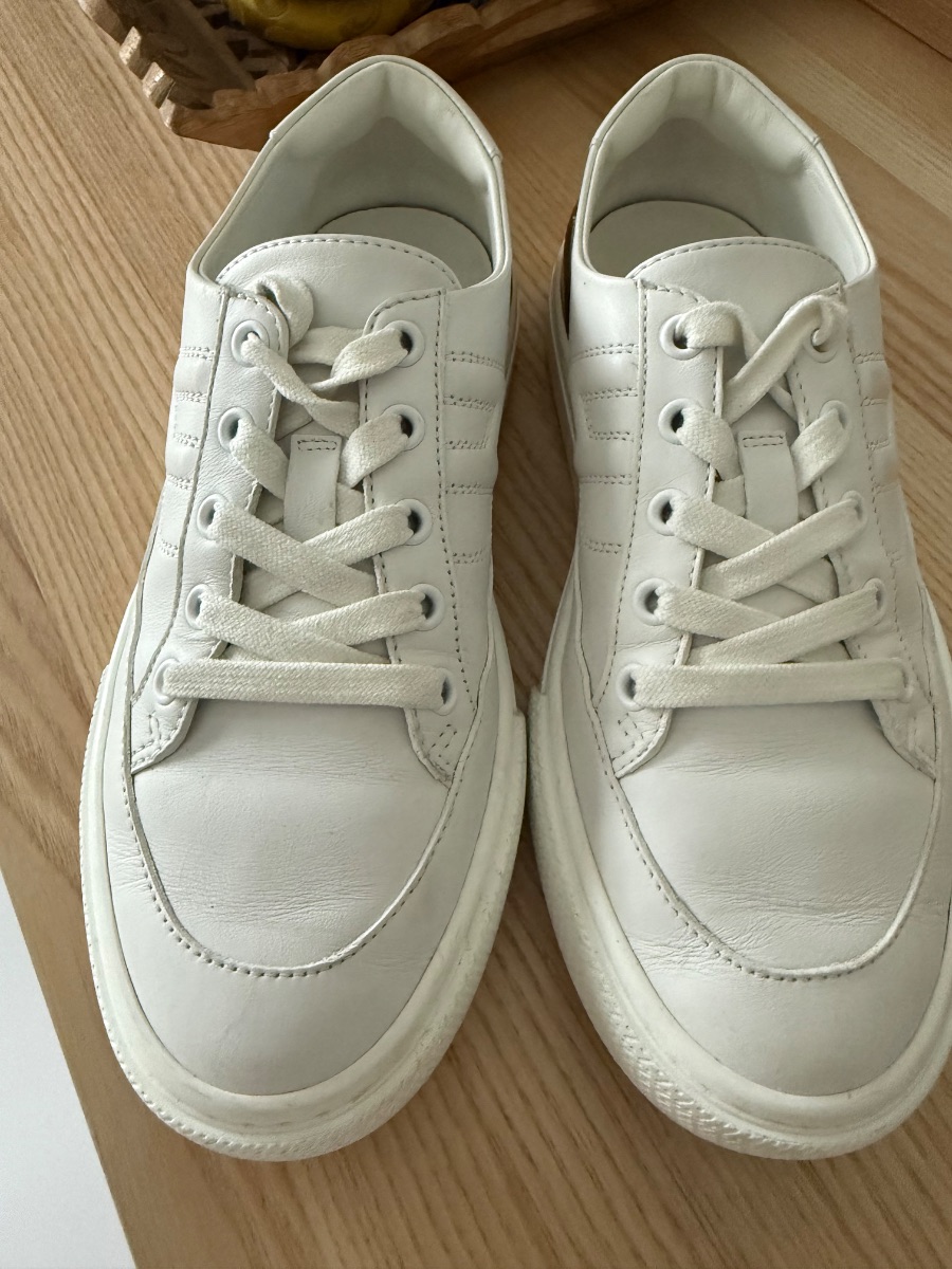 Hermes white sneakers photo 2