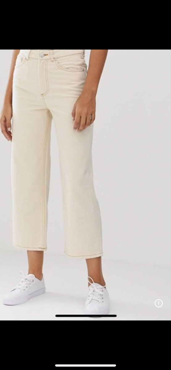 Monki Jeans in Beige off white