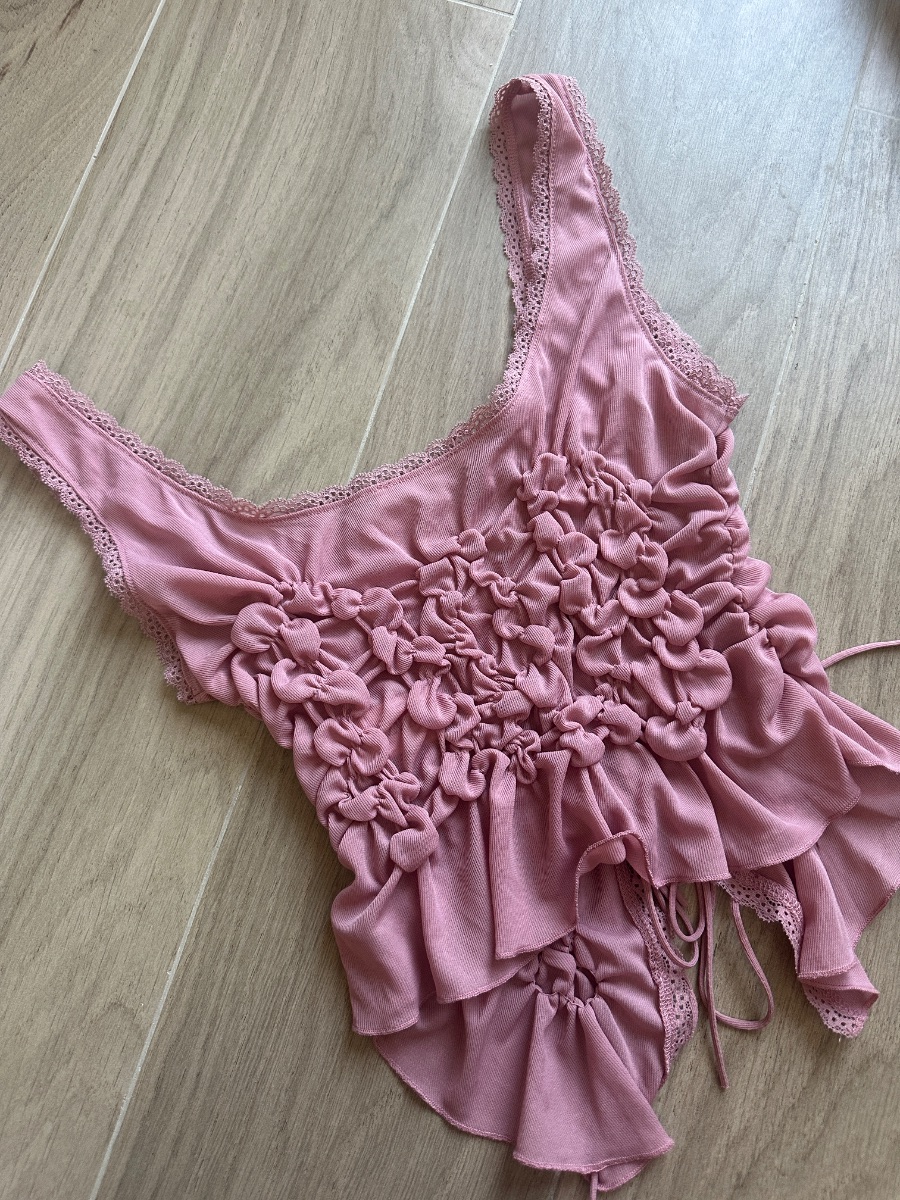 Zara ruffle tie up top photo 3