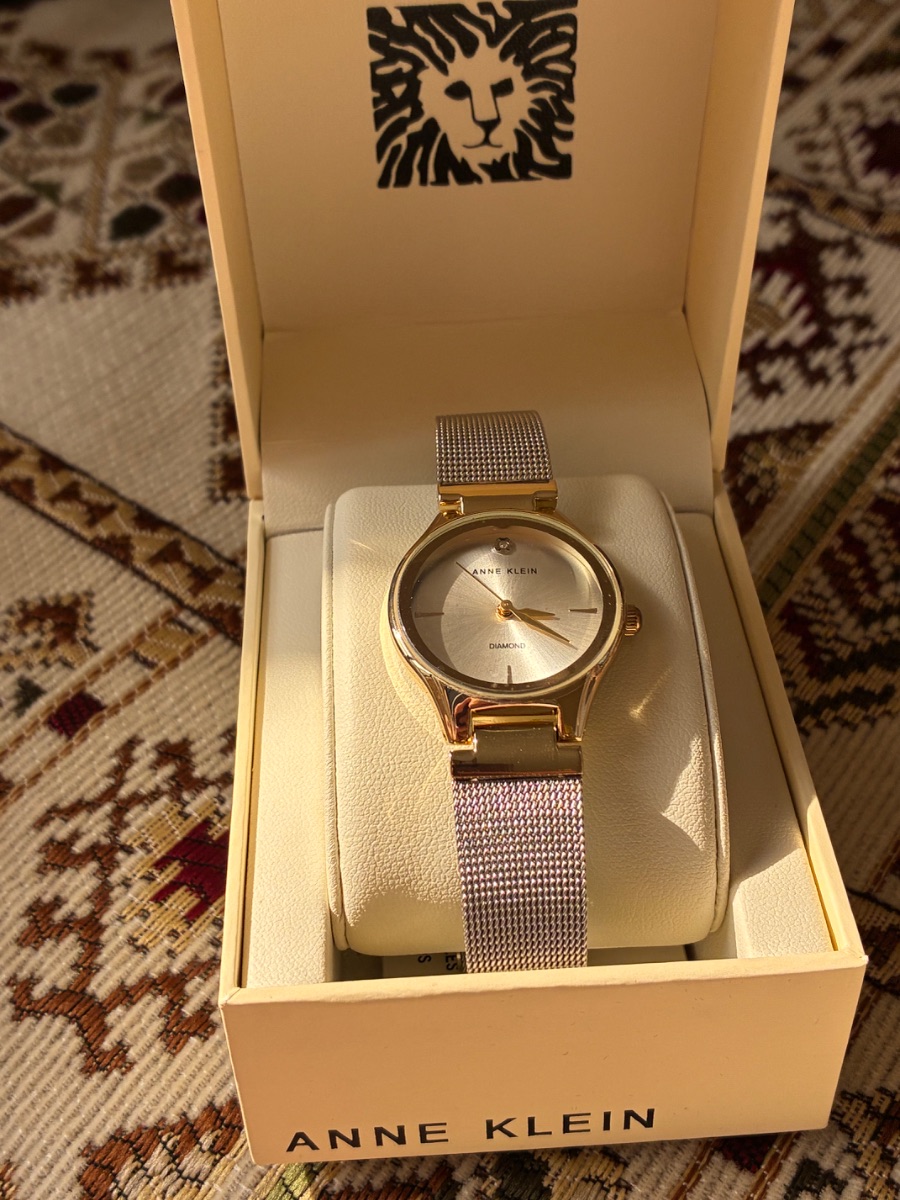 Boutique Anne Klein Gold-Tone Diamond Dial Mesh Watch (Brand New in Box) photo 3