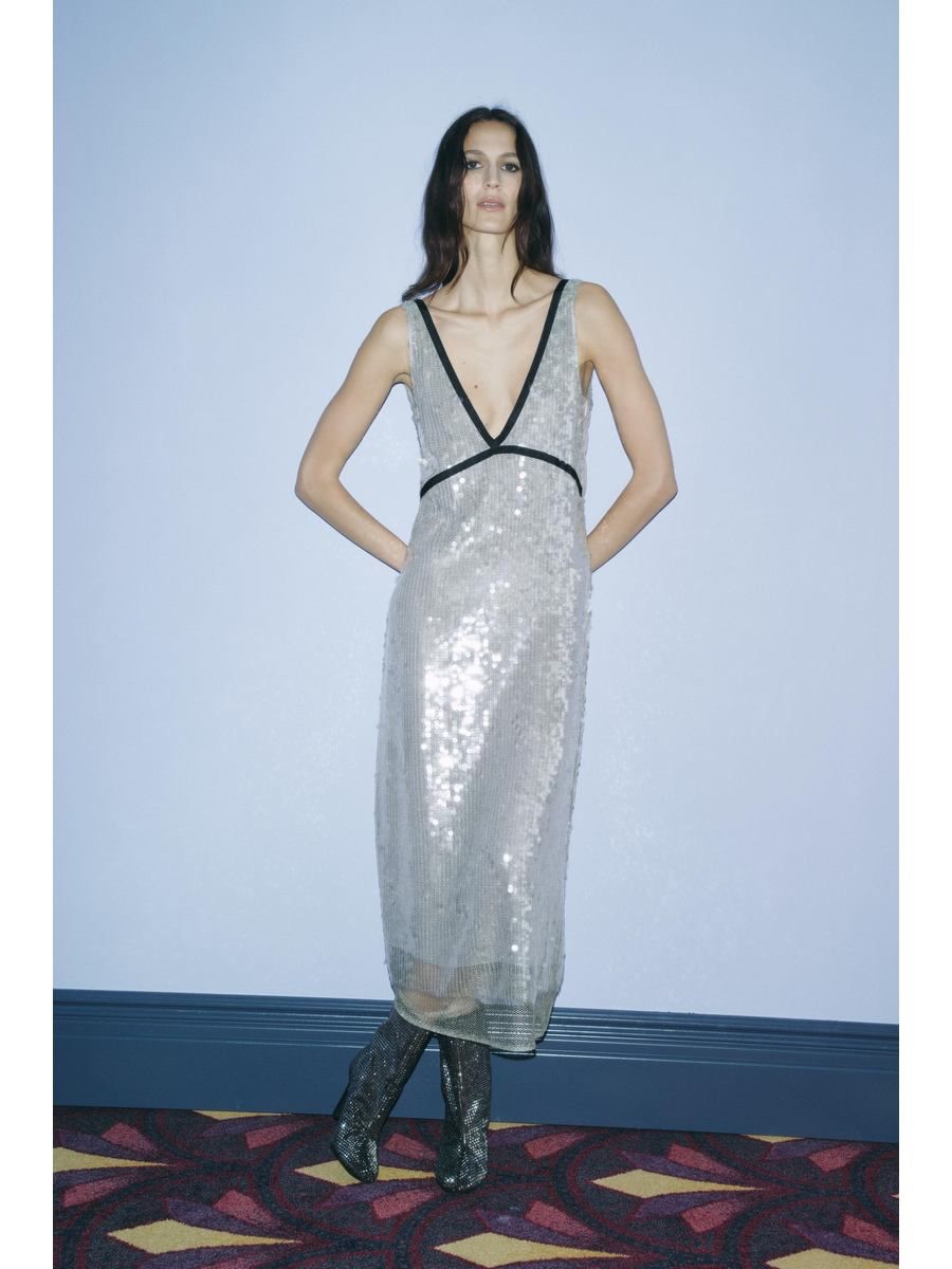 ZARA sequin party midi dress