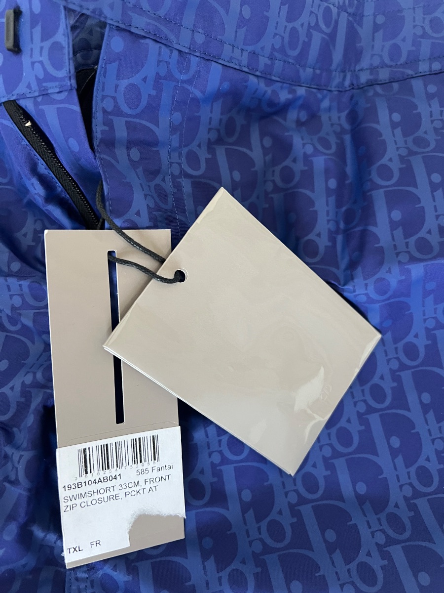 Dior Oblique Swim Shorts – Blue – Size XL photo 2