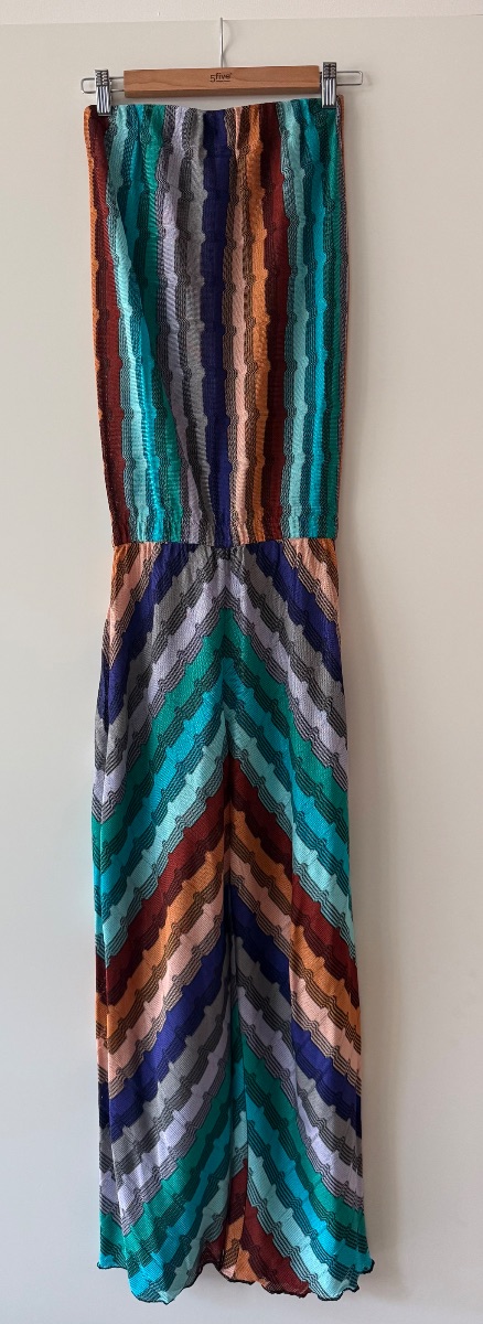 Missoni striped knit strapless jumpsuit photo 3