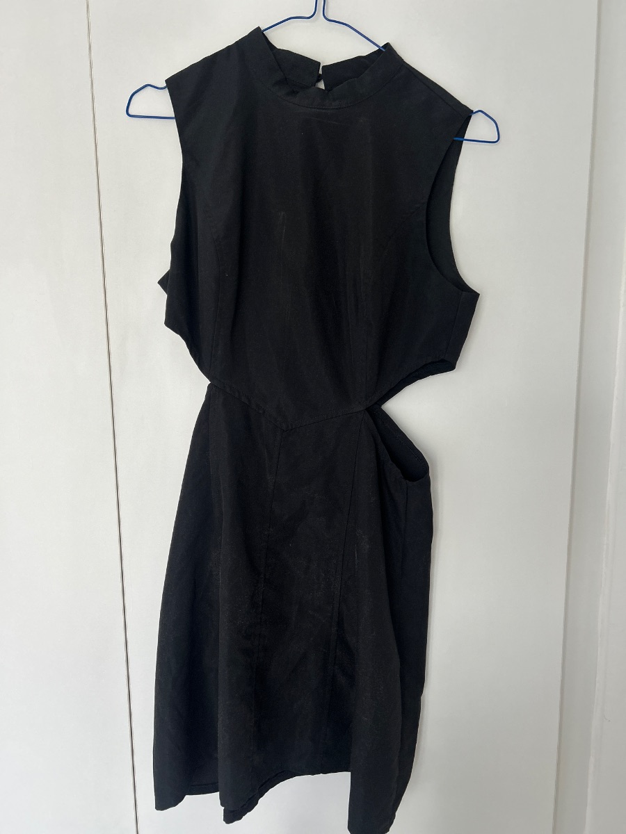 SHEIN cut out black dress