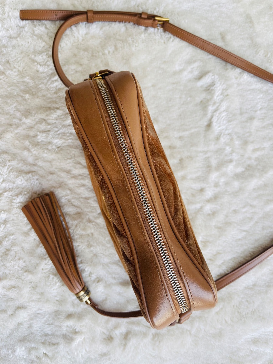 Yves Saint Laurent Saint Laurent Lou Camera Bag – Suede with Tassel photo 2